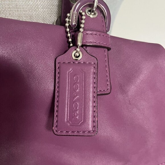 Coach F17220 Soho Purple Leather Shoulder Bag EUC - Picture 2 of 6